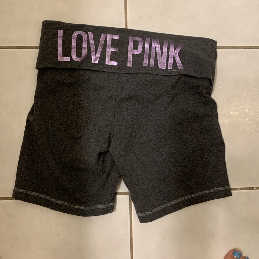 Victoria-Love Pink- yoga shorts